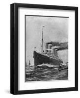 Steamship 'Deutschland'-Willy Stower-Framed Art Print