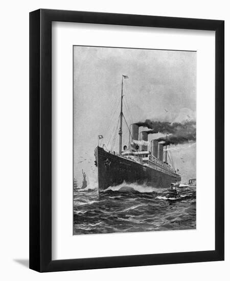 Steamship 'Deutschland'-Willy Stower-Framed Art Print