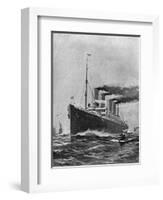 Steamship 'Deutschland'-Willy Stower-Framed Art Print