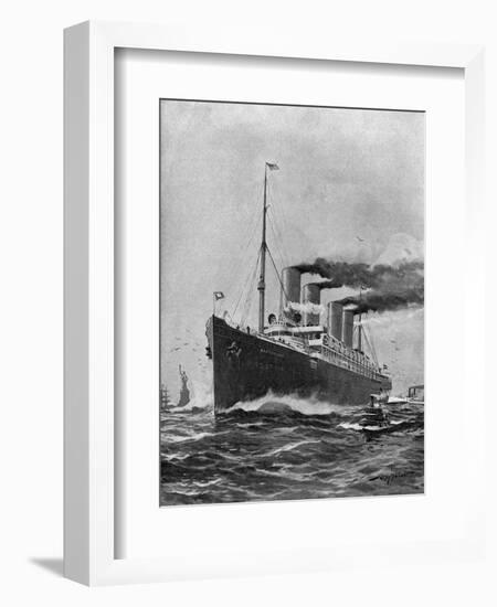 Steamship 'Deutschland'-Willy Stower-Framed Art Print