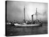 Steamship in Harbor, Circa 1909-Asahel Curtis-Stretched Canvas