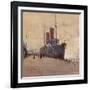 Steamship Lucania 1907-J Hamilton Hay-Framed Art Print