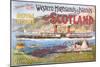 Steamship Royal Route of Scotland - Vintage Poster-Lantern Press-Mounted Art Print