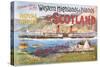 Steamship Royal Route of Scotland - Vintage Poster-Lantern Press-Stretched Canvas