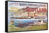 Steamship Royal Route of Scotland - Vintage Poster-Lantern Press-Framed Stretched Canvas