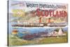 Steamship Royal Route of Scotland - Vintage Poster-Lantern Press-Stretched Canvas