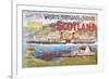 Steamship Royal Route of Scotland - Vintage Poster-Lantern Press-Framed Premium Giclee Print