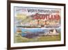 Steamship Royal Route of Scotland - Vintage Poster-Lantern Press-Framed Premium Giclee Print