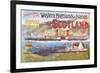 Steamship Royal Route of Scotland - Vintage Poster-Lantern Press-Framed Premium Giclee Print