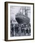 Steamship Singapore Leaving Naples for Second Italian Expedition to Massawa-null-Framed Giclee Print