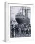 Steamship Singapore Leaving Naples for Second Italian Expedition to Massawa-null-Framed Giclee Print