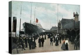 Steamship SS 'Celtic' at the Quayside, Liverpool, Lancashire, C1904-Valentine & Sons-Stretched Canvas