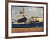 Steamship Travel Poster-null-Framed Giclee Print