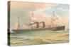 Steamship with Sails-null-Stretched Canvas