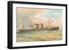 Steamship with Sails-null-Framed Art Print