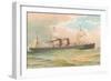 Steamship with Sails-null-Framed Art Print