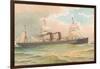 Steamship with Sails-null-Framed Art Print