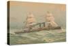 Steamship with Square-Rigged Sails-null-Stretched Canvas