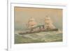 Steamship with Square-Rigged Sails-null-Framed Art Print