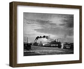 Steamships on the Ohio River-null-Framed Photographic Print