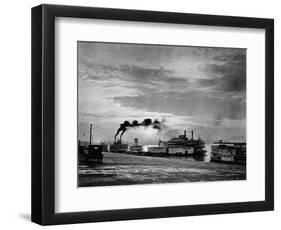 Steamships on the Ohio River-null-Framed Photographic Print