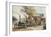 Steamtrain (1850) in New Jersey-null-Framed Art Print