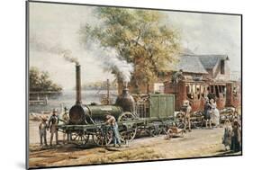 Steamtrain (1850) in New Jersey-null-Mounted Art Print