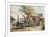 Steamtrain (1850) in New Jersey-null-Framed Premium Giclee Print