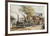 Steamtrain (1850) in New Jersey-null-Framed Premium Giclee Print