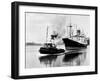 Steel and Bennie's Tug 'Brigadier' in Action, 1955-null-Framed Photographic Print