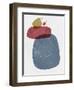 Steel and Sangria Abstract Shapes-Eline Isaksen-Framed Art Print