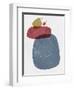 Steel and Sangria Abstract Shapes-Eline Isaksen-Framed Art Print