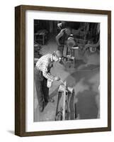 Steel Bars Being Cut to Size at J Beardshaw and Sons, Sheffield, South Yorkshire, 1963-Michael Walters-Framed Photographic Print