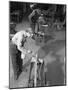 Steel Bars Being Cut to Size at J Beardshaw and Sons, Sheffield, South Yorkshire, 1963-Michael Walters-Mounted Photographic Print