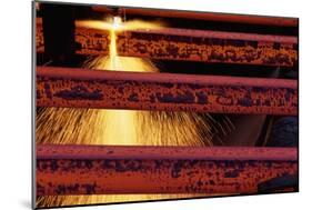 Steel Bars Being Cut-Paul Souders-Mounted Photographic Print