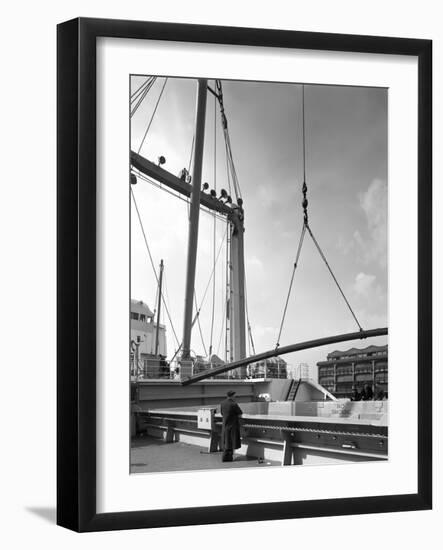 Steel Bars Being Loaded onto the Manchester Renown, Manchester, 1964-Michael Walters-Framed Photographic Print