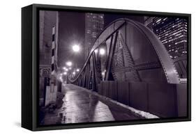 Steel Bridge Chicago BW-Steve Gadomski-Framed Stretched Canvas