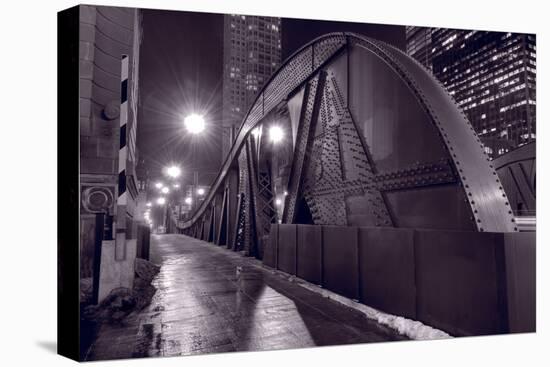 Steel Bridge Chicago BW-Steve Gadomski-Stretched Canvas