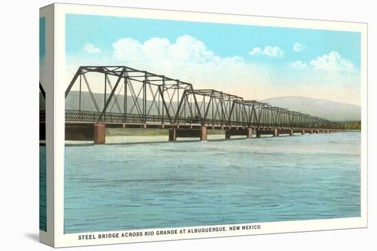 Steel Bridge over Rio Grande, Albuquerque, New Mexico-null-Stretched Canvas