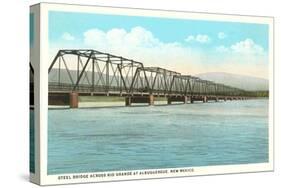 Steel Bridge over Rio Grande, Albuquerque, New Mexico-null-Stretched Canvas