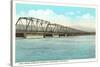 Steel Bridge over Rio Grande, Albuquerque, New Mexico-null-Stretched Canvas