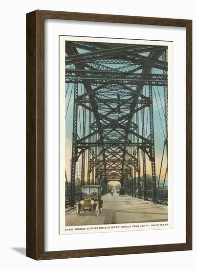 Steel Bridge, Waco, Texas-null-Framed Art Print