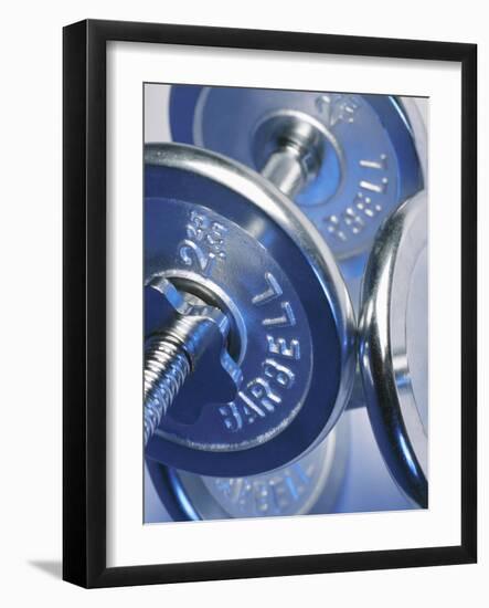 Steel Dumbbells for Workout-null-Framed Photographic Print