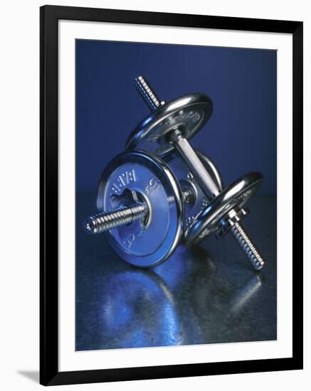 Steel Dumbbells for Workout-null-Framed Photographic Print