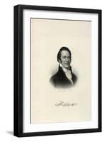 Steel Engraving Bust Portrait of William Clark-null-Framed Giclee Print