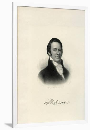 Steel Engraving Bust Portrait of William Clark-null-Framed Giclee Print