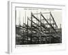 Steel Frame Building Construction - London-null-Framed Photographic Print