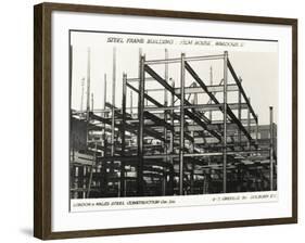 Steel Frame Building Construction - London-null-Framed Photographic Print