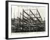 Steel Frame Building Construction - London-null-Framed Photographic Print