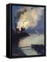 Steel Mill At Night-Aaron Harry Gorson-Framed Stretched Canvas